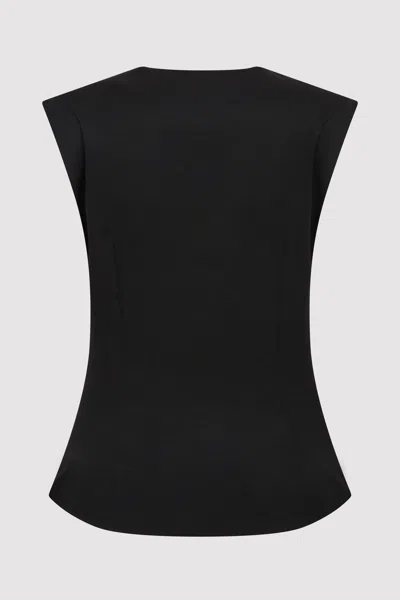 St Agni Wool Vest In Black