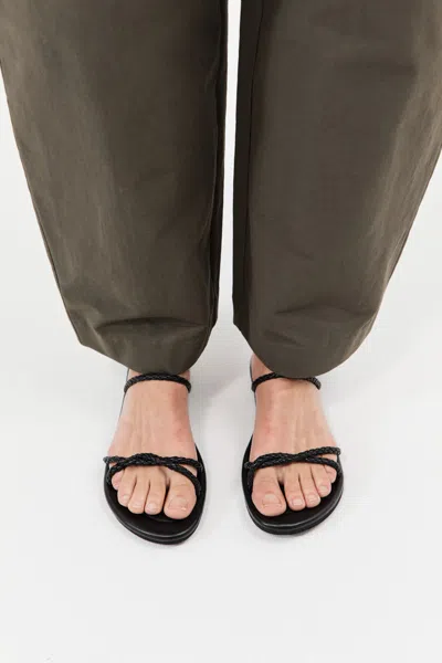 St Agni Woven Rope Slide In Black