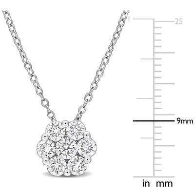 Created Forever 1ct Tw Lab Grown Diamond Pendant With Chain In Sterling Silver In Metallic