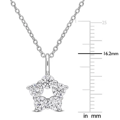 Created Forever 1ct Tw Lab Grown Diamond Star Pendant With Chain In Sterling Silver In Metallic