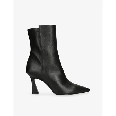Stuart Weitzman 5050 Vinnie High Heels Ankle Boots In Black Leather In Black