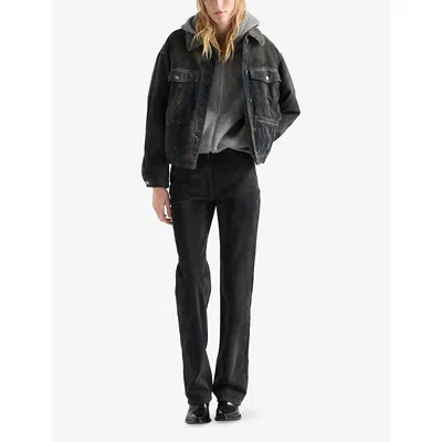 Prada Corduroy Blouson Jacket In Black