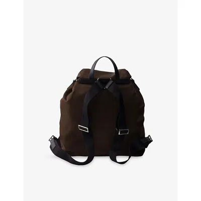 Prada Medium Re-nylon Backpack With Pouch Bags In Brown