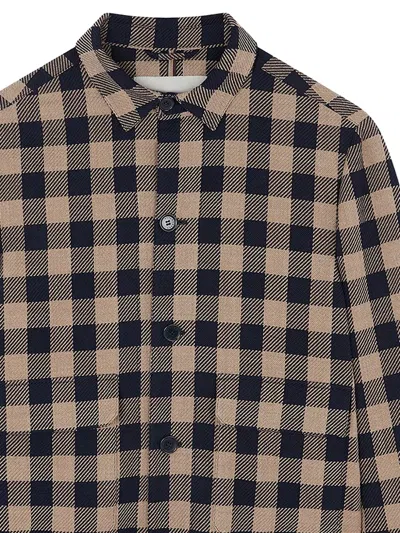 Paul & Shark Check-pattern Blouson In Brown
