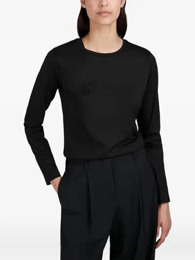 Paul & Shark X-soft Cotton T-shirt With Logo Embroidery In Black