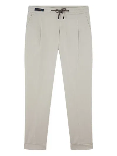 Paul & Shark Pleated Drawstring Trousers In Neutral