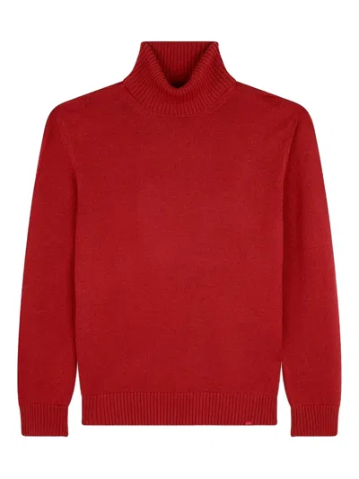 Paul & Shark Turtleneck Wool Sweater In Red