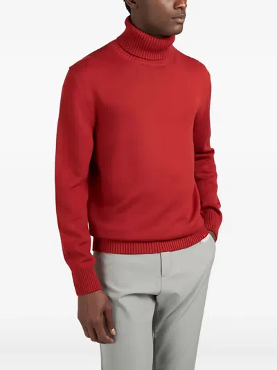 Paul & Shark Turtleneck Wool Sweater In Red