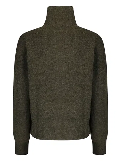 Samsoe & Samsoe High-neck Long-sleeved Sweater In Green