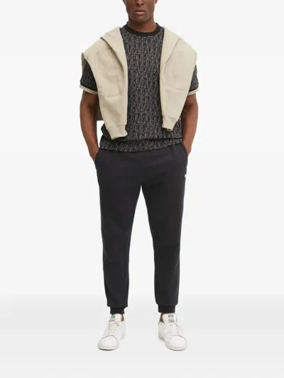 Ea7 Logo-print Crew-neck T-shirt In Black