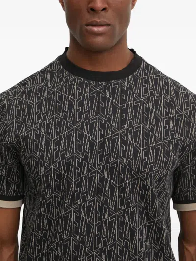 Ea7 Logo-print Crew-neck T-shirt In Black