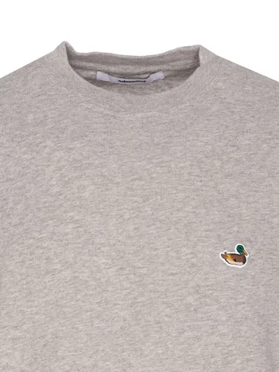 Edmmond Studios Patch-logo Crew-neck T-shirt In Gray