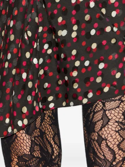 Isabel Marant Asymmetric Hem Mini Skirt With Polka Dots In Brown