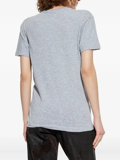 Dsquared2 Graphic Printed Crewneck T-shirt In Gray