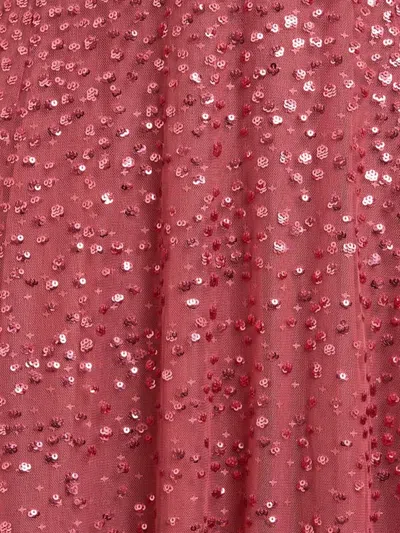 Needle & Thread Dappled Sequin Long Sleeve Ankle Gown In Multi