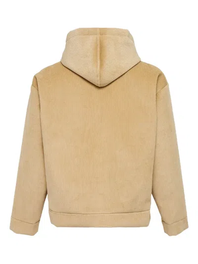 Msgm Hooded Corduroy Jacket In Multi