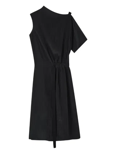 Lee Mathews Kiki Asymmetrical Dress In Black