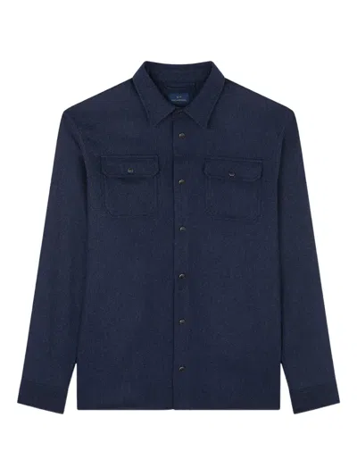 Paul & Shark Tailored Jacket With Chest Pockets And Long Sleeves In Blue