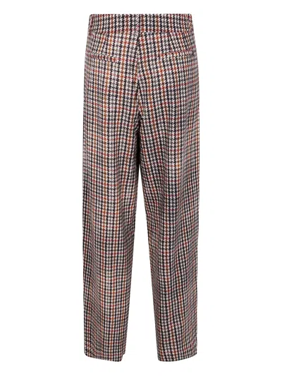Pierre-louis Mascia Pleated Houndstooth Trousers In Multi