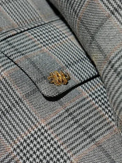 Amiri Long-sleeved Suit Jacket In Gray