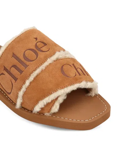 Chloé Chloe' Women Woody Sandals In Brown