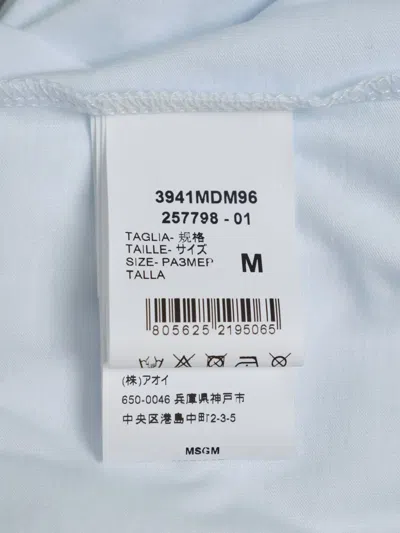 Msgm Logo-embroidered T-shirt In Gray