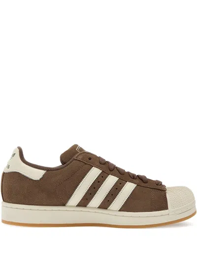 Adidas Originals Superstar Ii Suede Sneakers In Brown