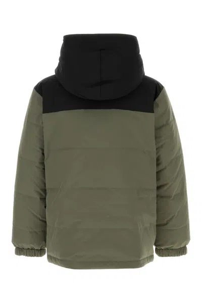 A.p.c. Sage Green Stretch Polyester Reversible Padded Jacket In Green