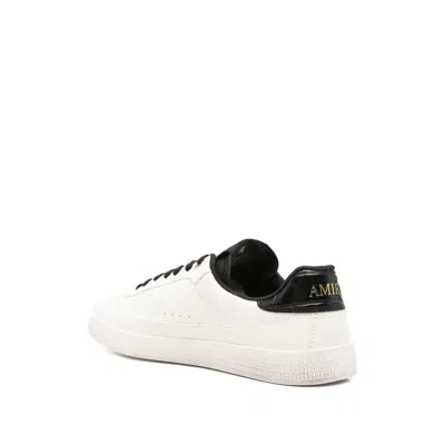 Amiri Croc-effect Leather Sneakers In White