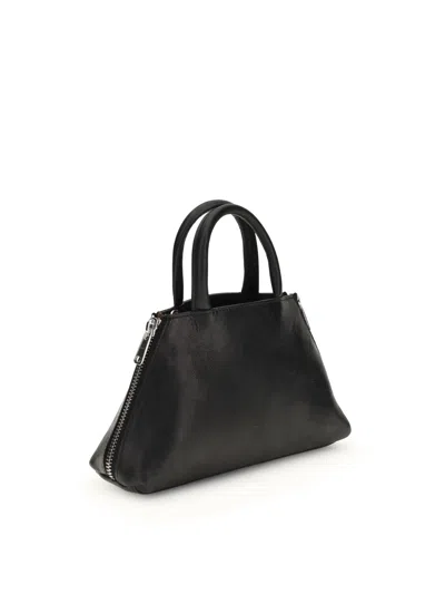 Coperni Structured Shoulder Bag Circular Clasp In Black