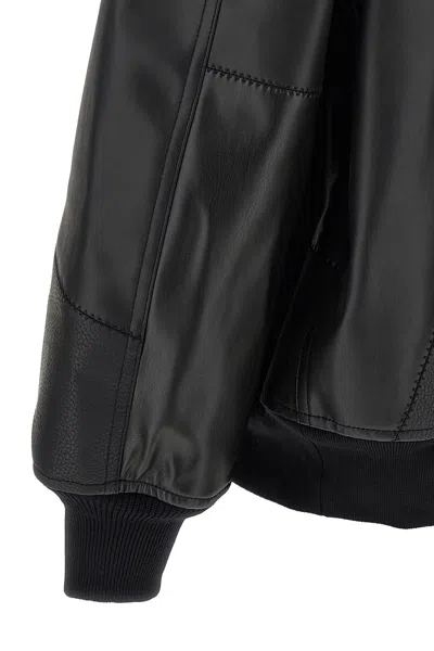 Comme Des Garçons Panel Construction Bomber Jacket In Black