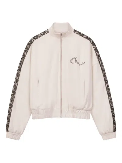 蕾丝拼接刺绣细节运动夹克