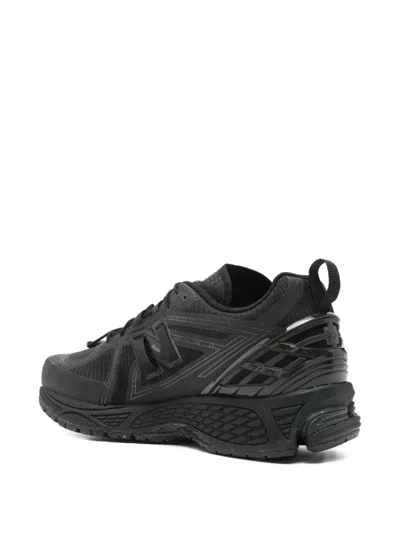 New Balance Mens Triple Black 1906 Brand-patch Leather And Mesh Low-top Trainers
