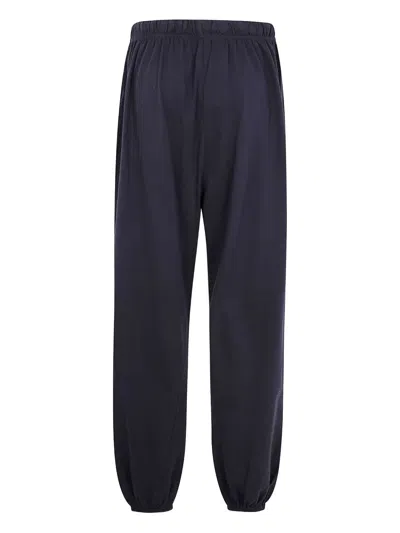 Essentials Drawstring Elastic-ankle Pants In Blue