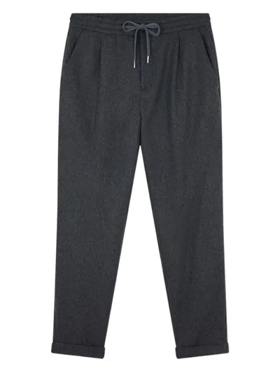 Paul & Shark Wool Blend Trousers With Pleats In Gray