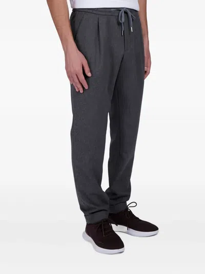 Paul & Shark Wool Blend Trousers With Pleats In Gray