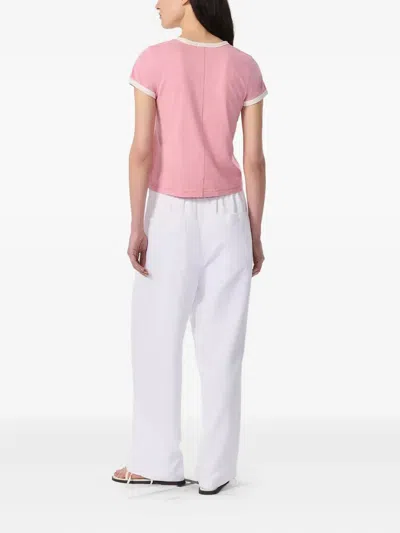 Rag & Bone Miami Boxy Ringer Tee In Pink
