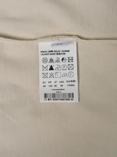 Solid Homme Logo-print T-shirt In Neutral