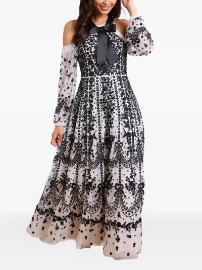 Needle & Thread Off-the-shoulder Adeline Maxi Dress In Black