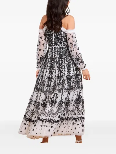 Needle & Thread Off-the-shoulder Adeline Maxi Dress In Black