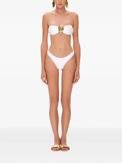 Korobeynikov Shell-embellished Bikini Set In White