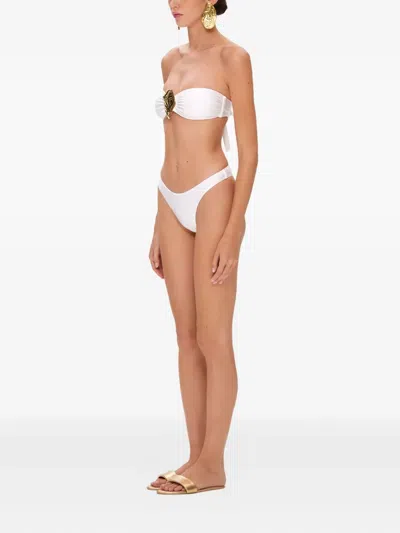 Korobeynikov Shell-embellished Bikini Set In White