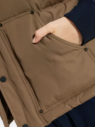 Dsquared2 Press-stud Quilted Gilet In Brown