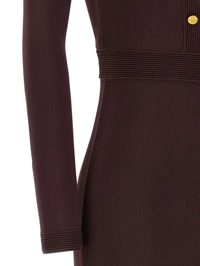 Elisabetta Franchi 'red Carpet' Dress In Brown
