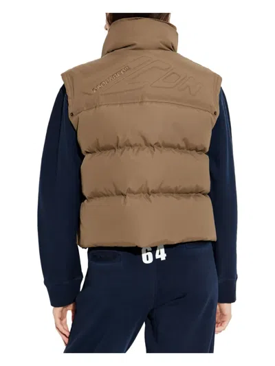 Dsquared2 Press-stud Quilted Gilet In Brown