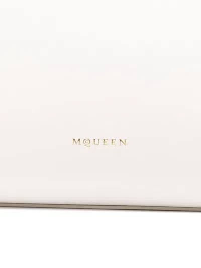Alexander Mcqueen Large Leather Birdee Top-handle Bag In White