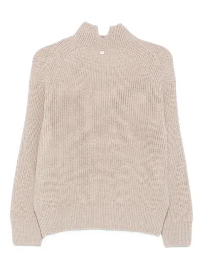 罗纹高领毛衣