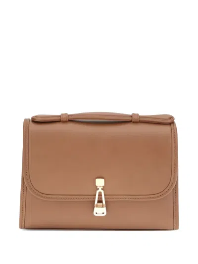 Gabriela Hearst Small Leonora Top-handle Clasp Bag In Brown
