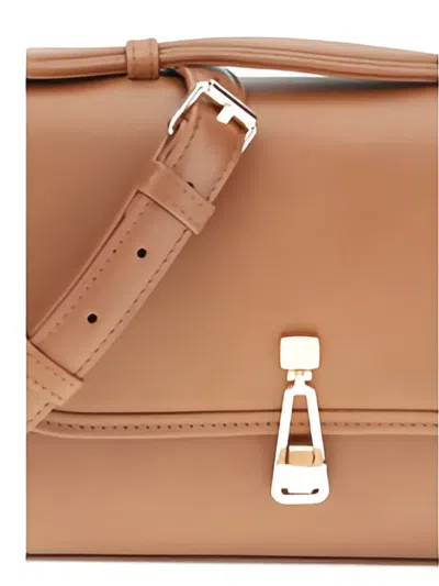 Gabriela Hearst Small Leonora Top-handle Clasp Bag In Brown