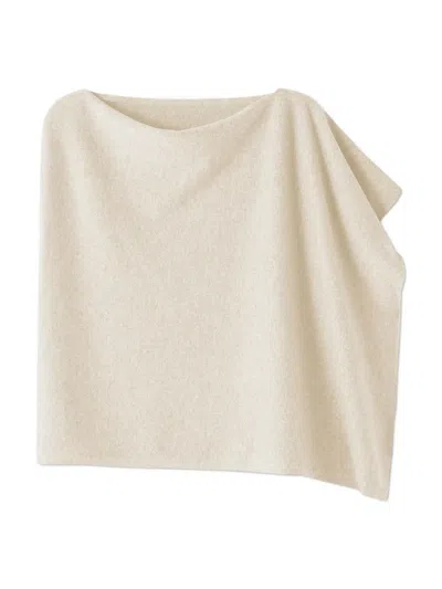 垂坠领羊绒斗篷